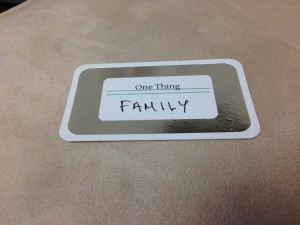 Family One Thing